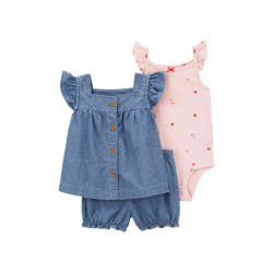 Carter's Kız Bebek Set Denim 
