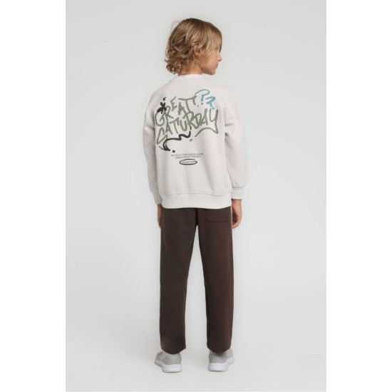 Escabel Şerit Detay Pantolon Kahve