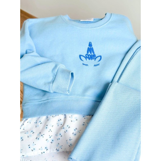 Lily Mavi Taytlı Takım