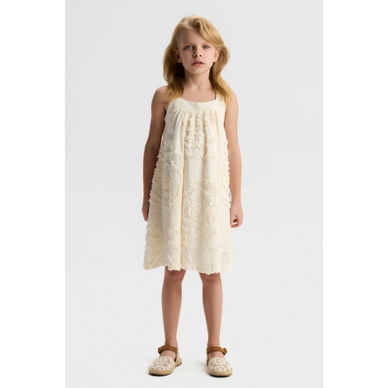 N.K Kids Wind Elbise Ekru