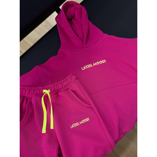 Lily Pembe Kapüşonlu Takım