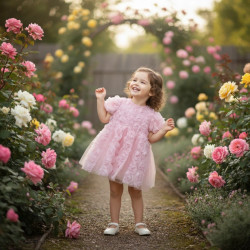 Lily Toz Pembe Elbise