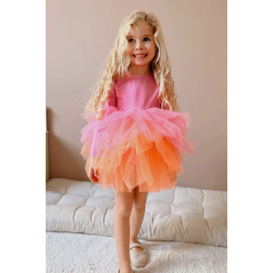 Lily Pembe Balerin Elbise