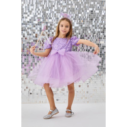 Lily Pullu Tütü Lila Elbise