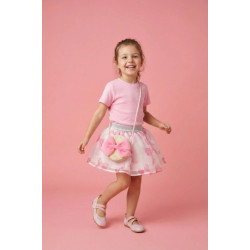 Lily Fuşya Fiyonk Detaylı Etek