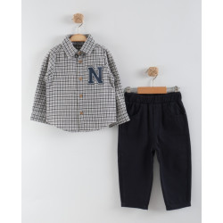 Lily Gömlek Pantolon Takım Lacivert