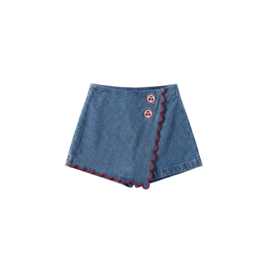 Lily Kiraz Detaylı Şort Etek