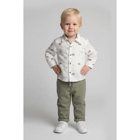 Lily Haki Gömlekli Takım