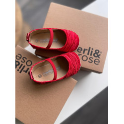 Merli Rose Kırmızı Kumaş Babet 