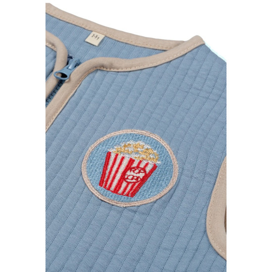 Miela Kids Kontrast Biyeli Yelek Sky Blue