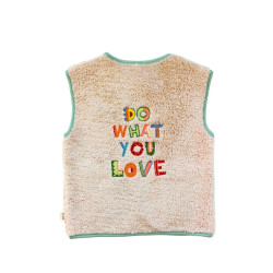 Mielakids Slogan Nakışlı Peluş Yelek
